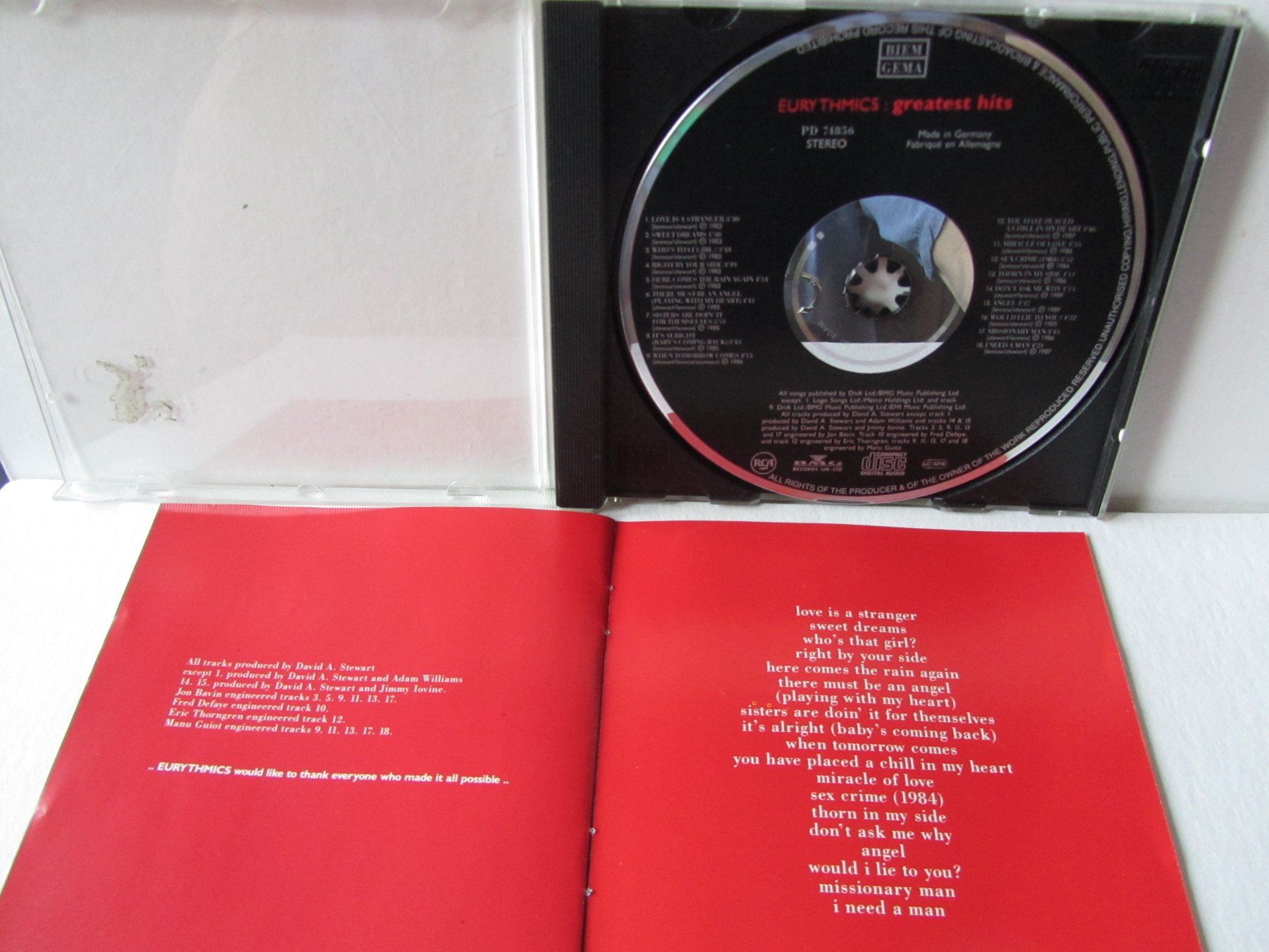 CD: Eurythmics, CD, greatest hits – Usato da Weiningen ZH venduto da dietsch57 2