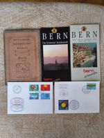 Set hist. CH Militärkarte Bern 1899 auf Leinwand + Prospekte