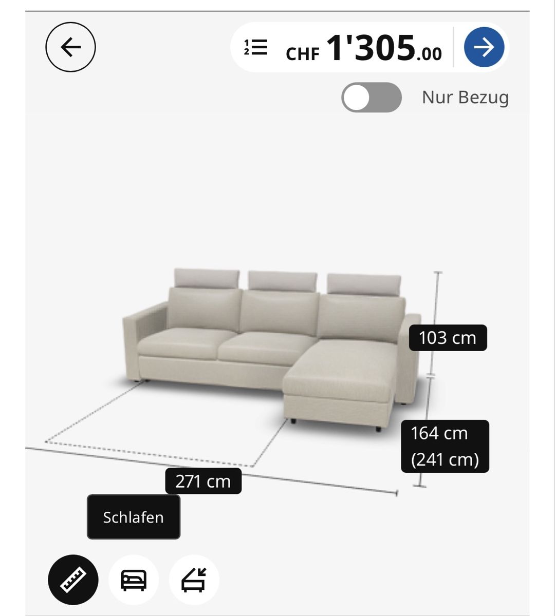Ikea Sofas: VIMLE Bettsofa Ikea – Gebraucht aus Luzern von szu_th9s 1