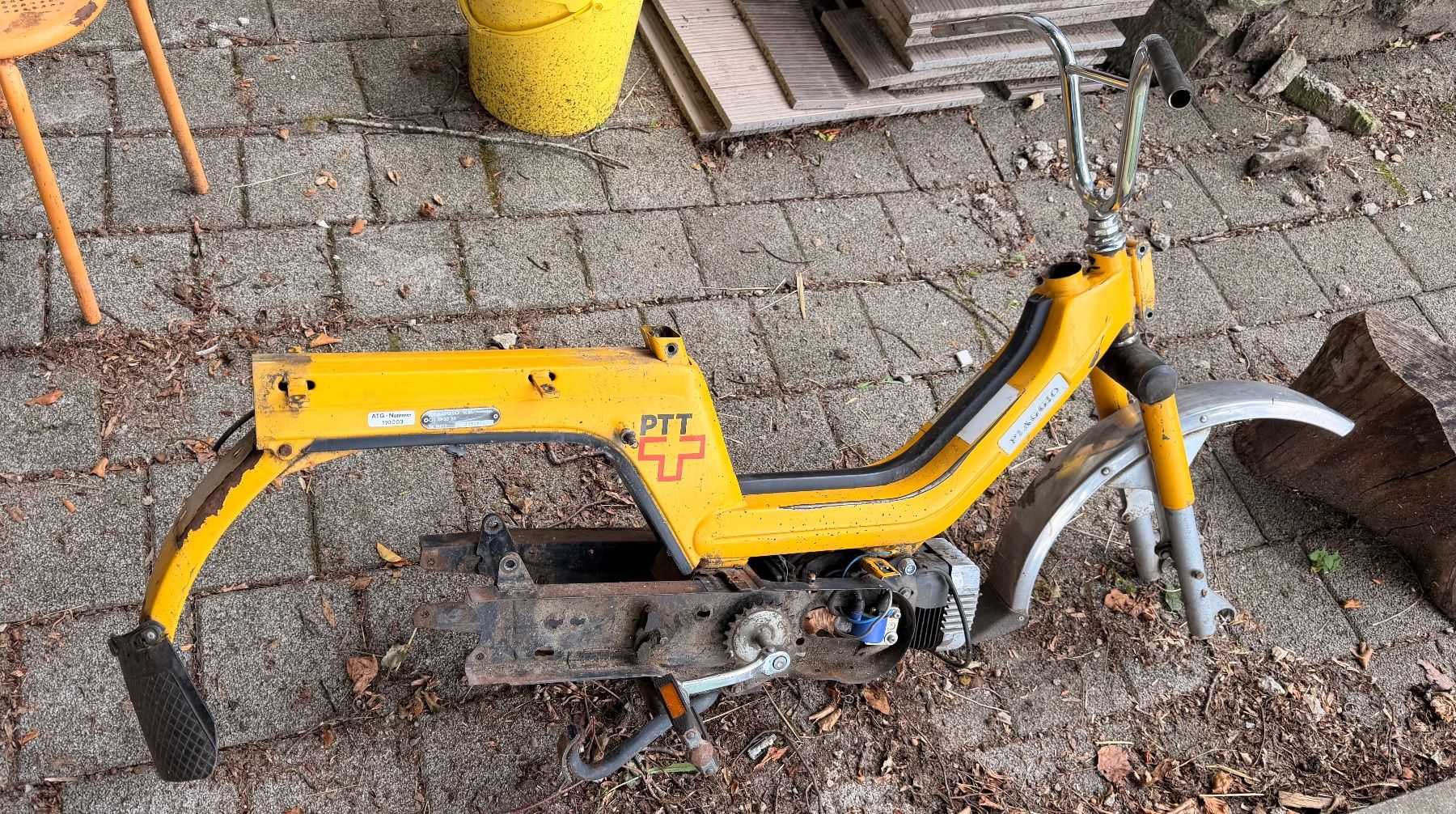 Piaggio Mofas: Piaggio Ciao PTT Mofarahmen mit Motor – Defekt aus Leuzigen von Impreza89 1