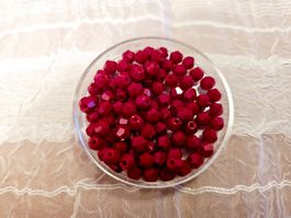 Glasschliffperlen 4mm 100 stk  Rot Matt(nr160)
