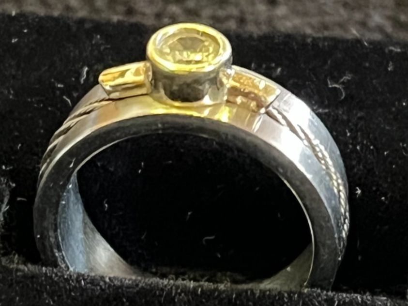 Anelli: Ring Stahl Gold 585 – Usato da Bettwiesen venduto da wicking27