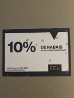 Bon de réduction 10% migros fleurs