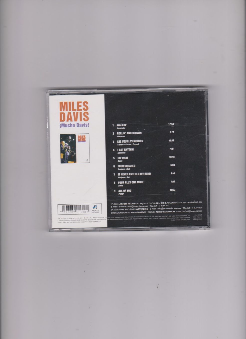 CD: CD Miles Davis ¡Mucho Davis! – Usato da Bex venduto da Canouille 1