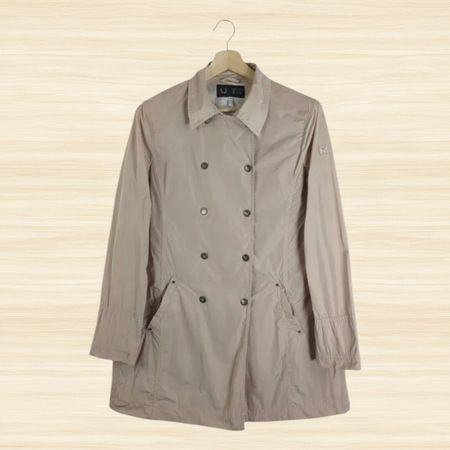 Trench-coat / Veste croisée Armani Jeans beige - Taille 48 E