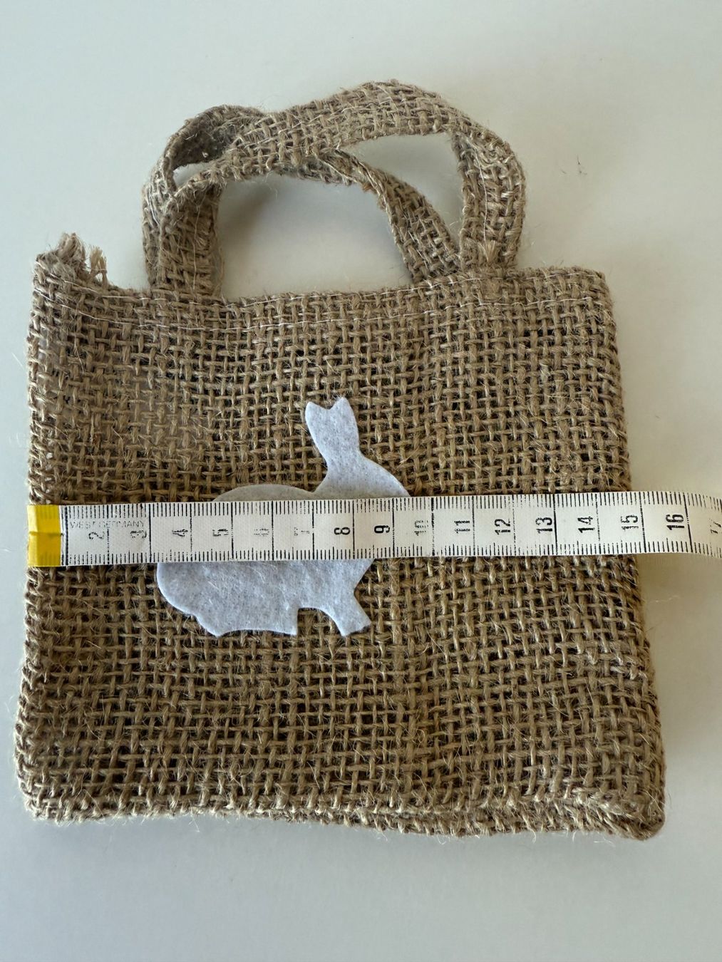 Tutte le decorazioni: 9 x Kleine Jutesack-Set "Häschen" - 2-teilig – Nuovo e nell'imballaggio originale da Winterthur venduto da brittalili 7