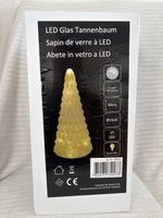 LED Glas Tannenbaum 30 cm 15 LED warmweiss neu in OVP