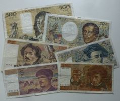 Lot ++ 6 Banknoten aus Frankreich