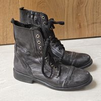 Roberto Santi Lederstiefel schwarz gebraucht Gr.40