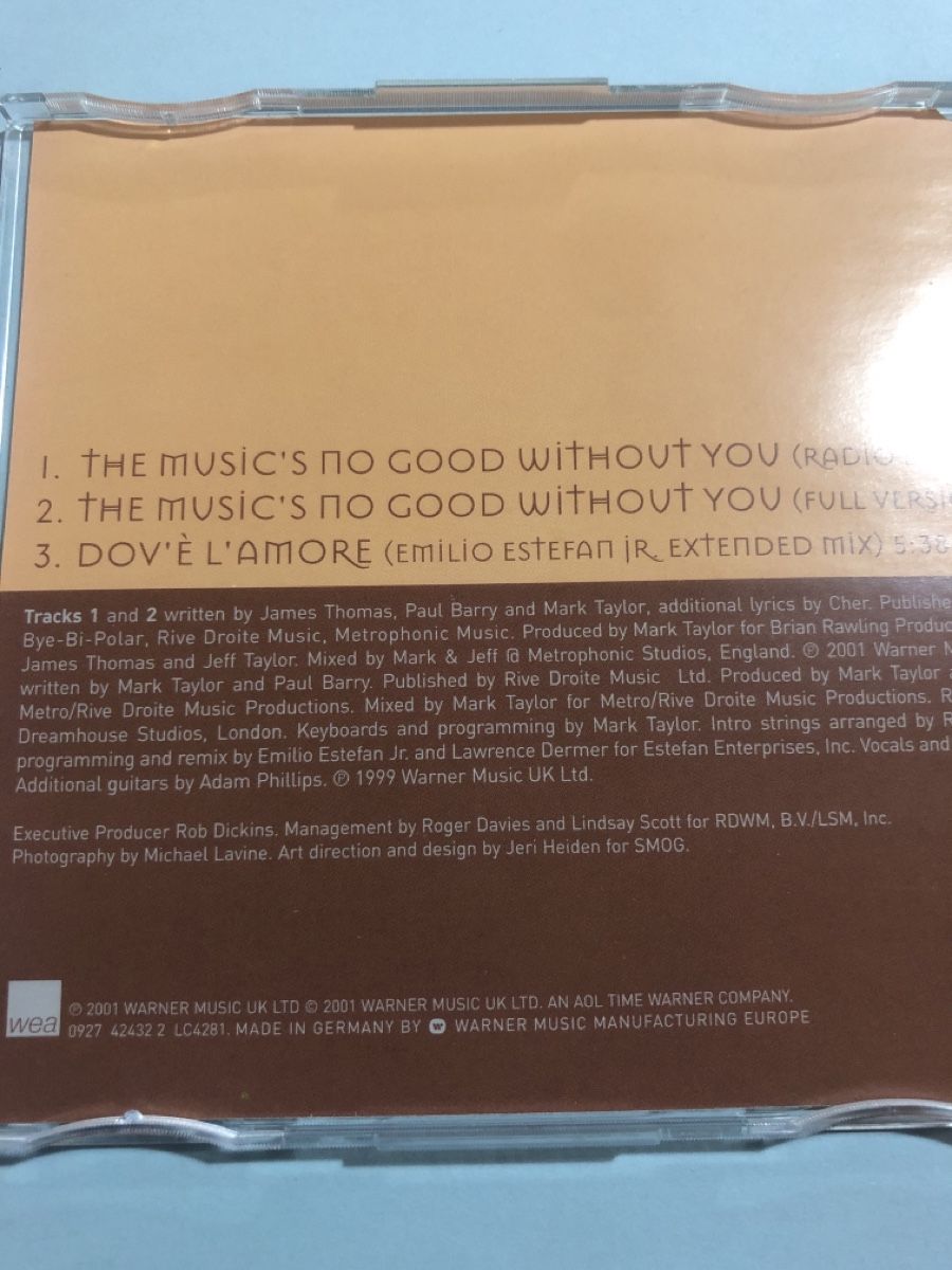 CD: CD Single - Cher -  Music's No Good Without You  – Usato da Flaach venduto da rubo7 2