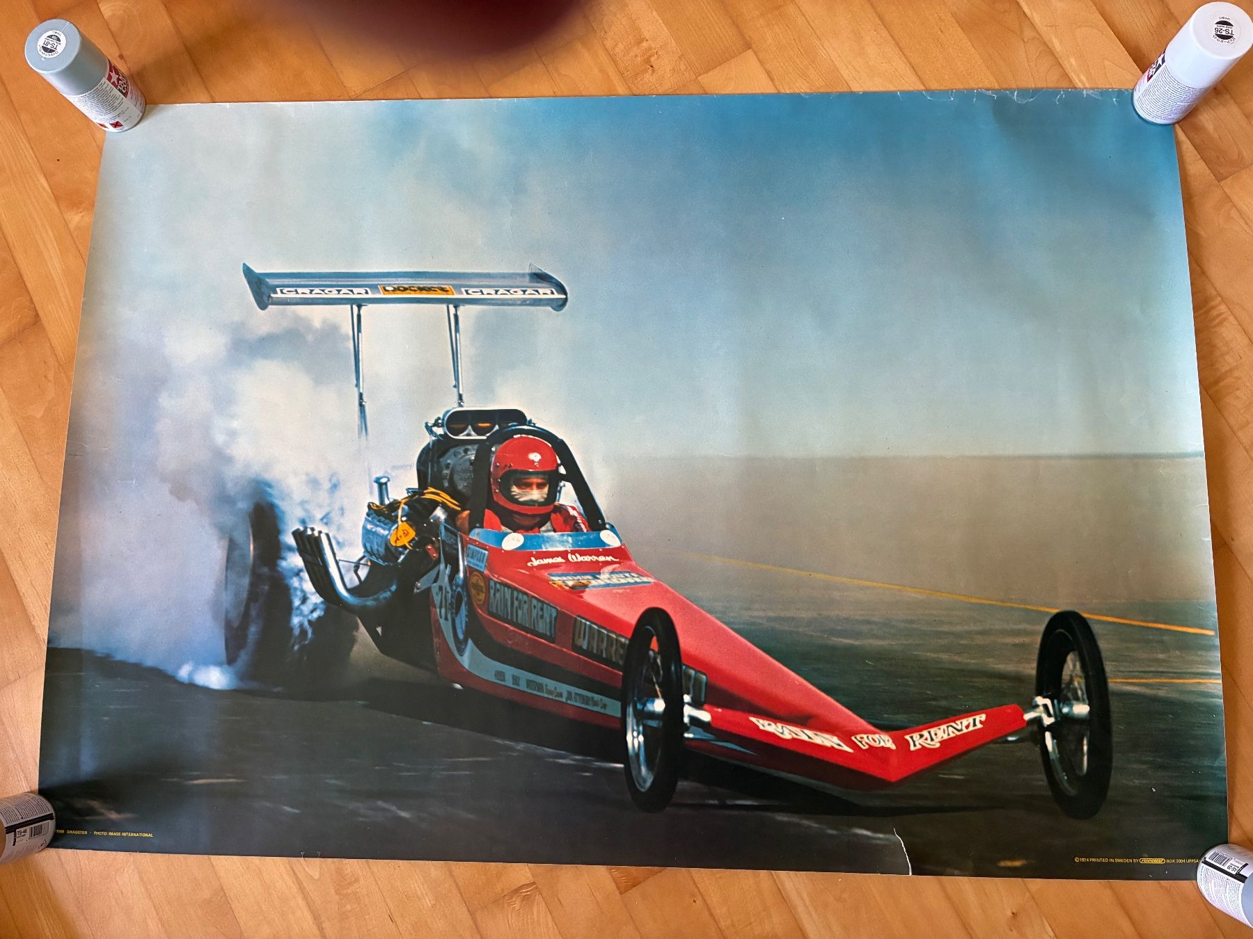 Poster & Bilder: Vintage Dragster Poster – Gebraucht aus Illnau von smpk 2