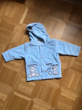 Knüpfjacke hellblau Gr. 68 (14)