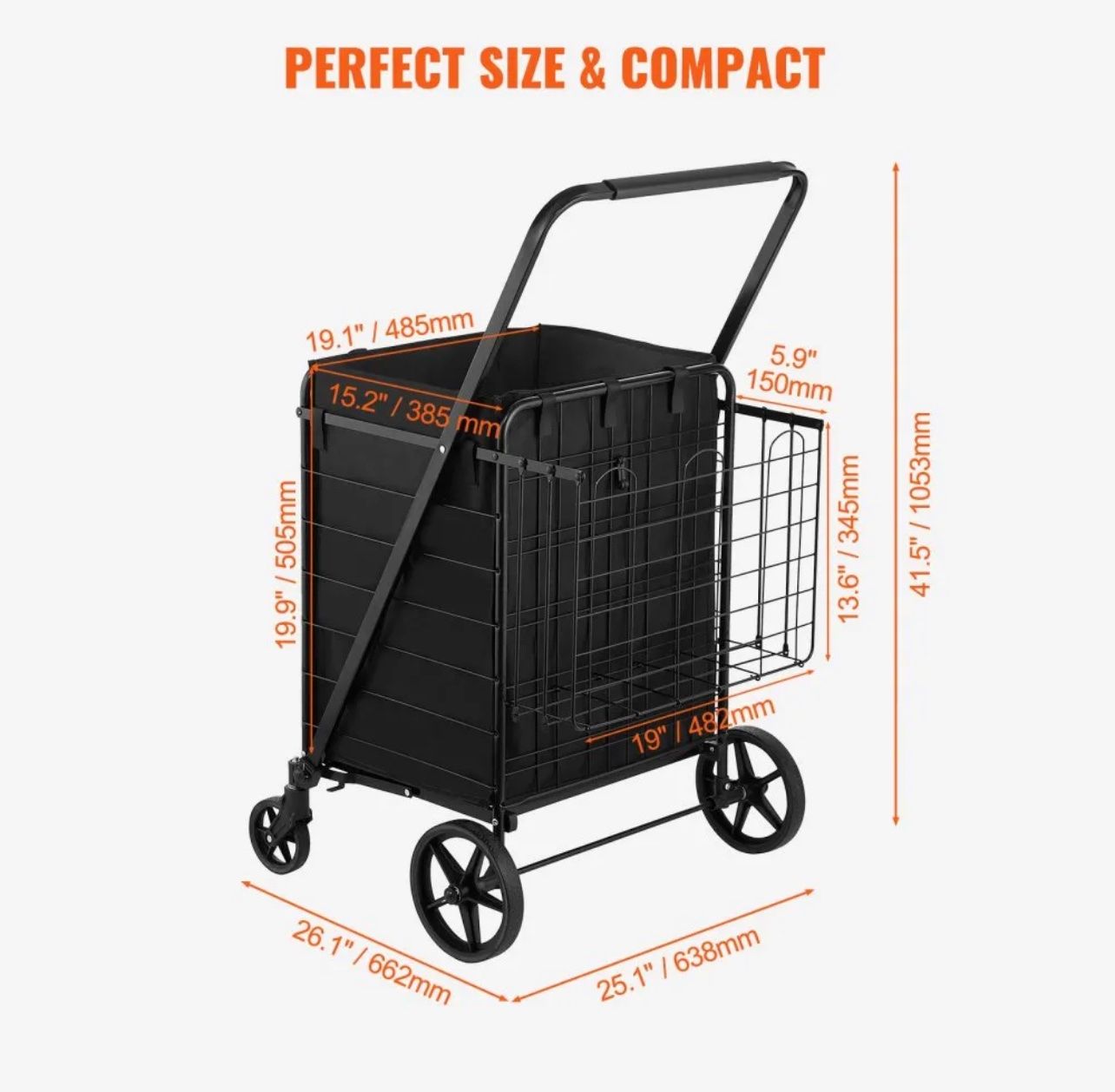 Altro per la casa: Einkaufswagen Einkauftrolley bis zu 150 kg – Nuovo e nell'imballaggio originale da Amriswil venduto da JaJa-Express 4