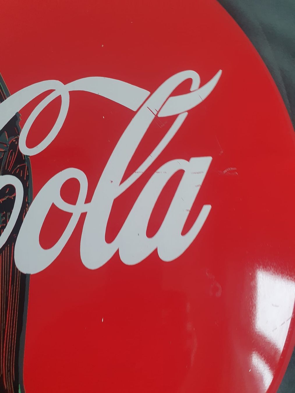 Coca-Cola Schilder: Coca-Cola Werbeschild Ø 50 1992 – Gebraucht aus Basel von FirstClass4000 3