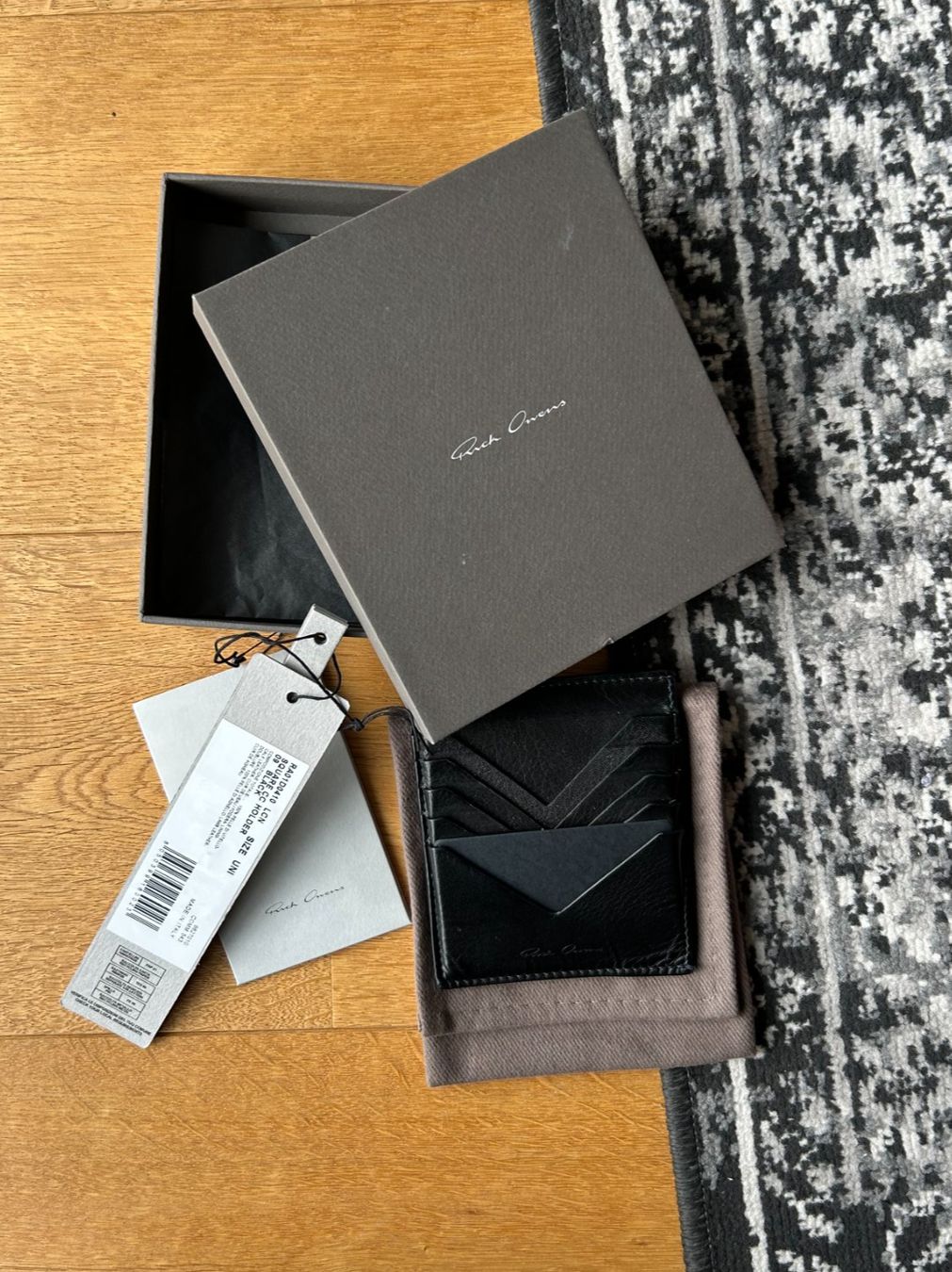 Rick Owens Portafogli: Rick Owens Card Holder aus Leder – Usato da Fehraltorf venduto da leonlohrer