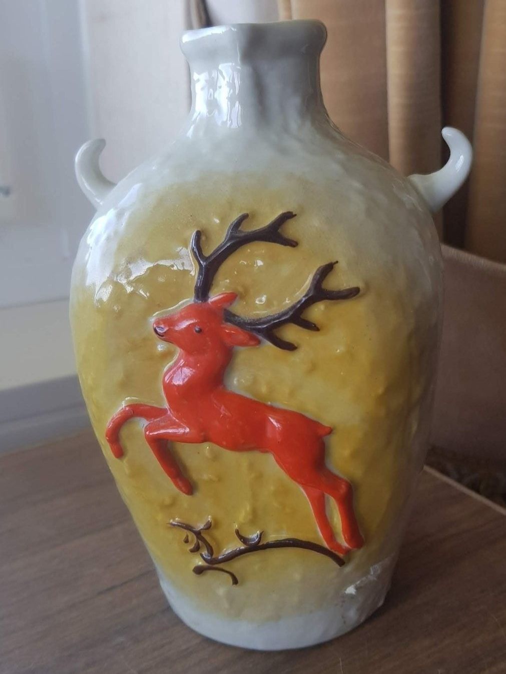 Bottiglie: Keramikflasche Krug 1950er - Hirsch – Usato da Mörschwil venduto da lindaswunderkiste 4