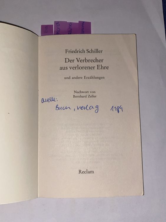 Der Verbrecher aus verlorener Ehre von Friedrich Schiller | Kaufen auf ...