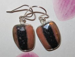 Ohrringe Pink OPAL 925 Silber fazetiert