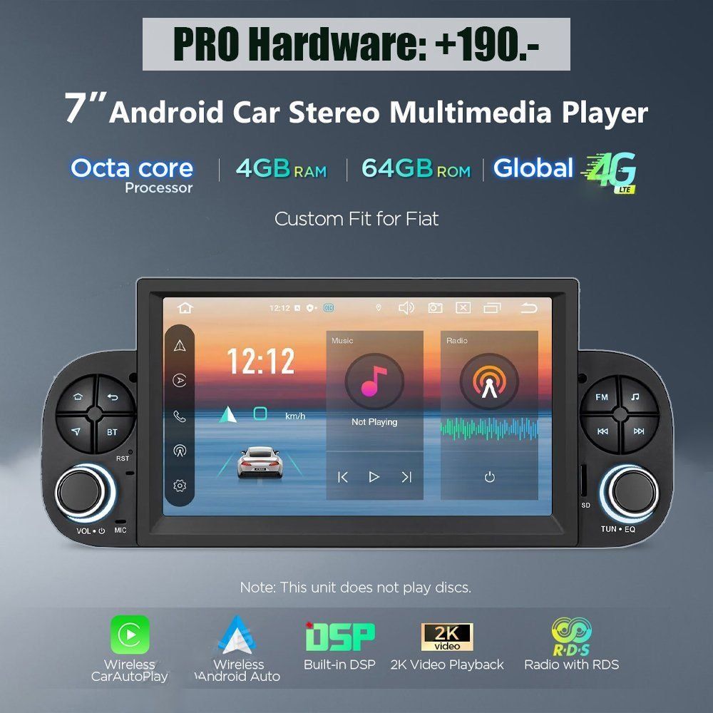 Navigatori: Fiat Panda Autoradio Carplay Bluetooth Android 6.2 Zoll – Nuovo e nell'imballaggio originale da Chiasso venduto da online.shop 2