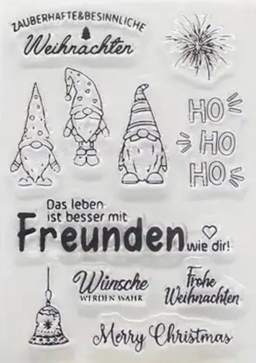 Timbri: Silikonstempel Weihnachten Freunde – Nuovo e nell'imballaggio originale da Kaltbrunn venduto da schere-stein-papier