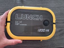 Lunchbox mit Fächer, gelb/blau, i200ml - Ideal für Sommer!