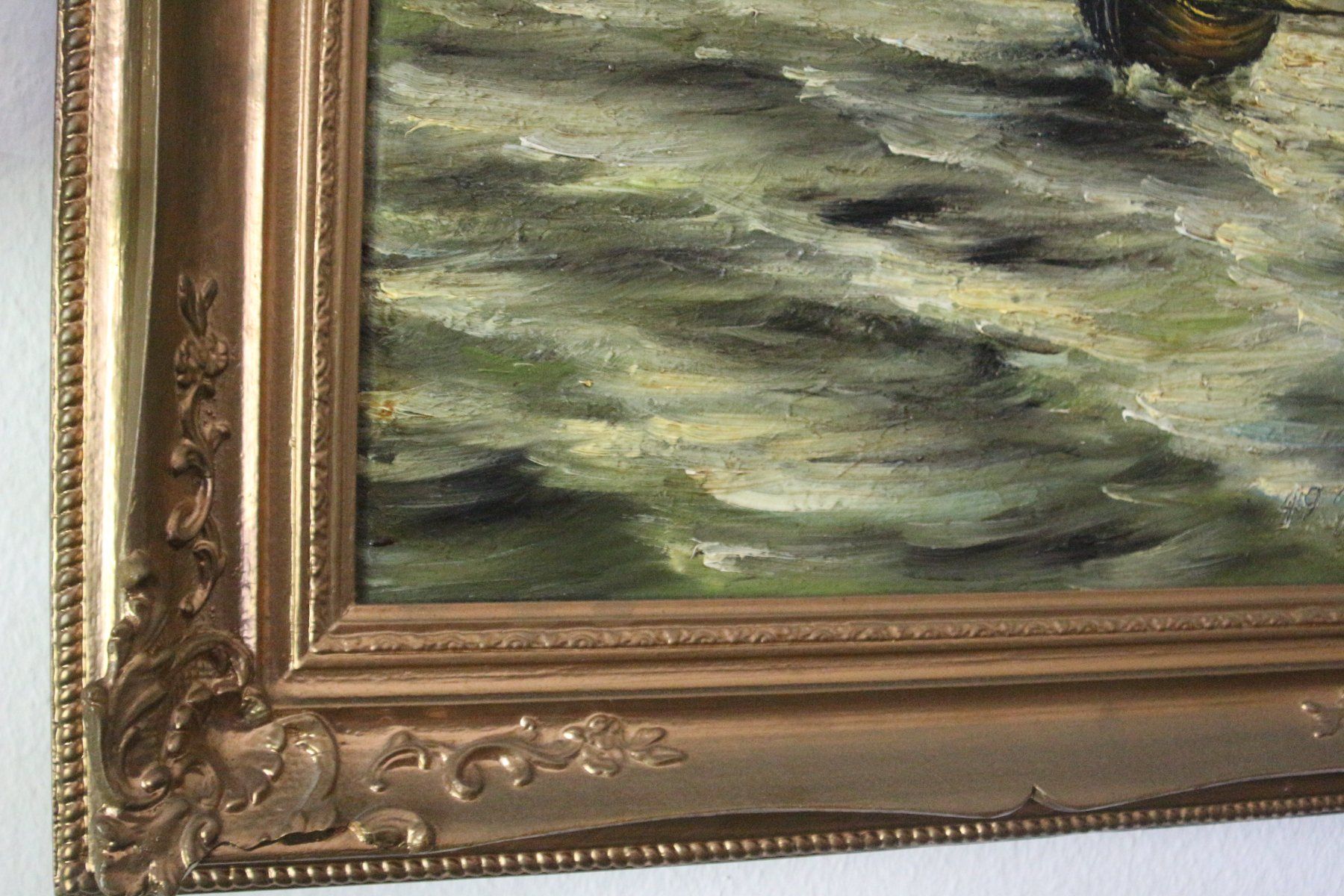 Tableaux: Schiffsbild mit Holzrahmen – D'occasion à Benglen par polli77 6