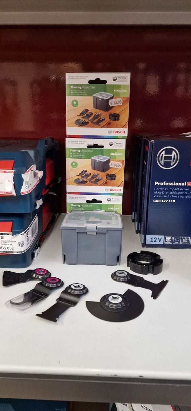 Bosch Tutti gli attrezzi: Bosch Starlock Boden Projekt Set – Nuovo e nell'imballaggio originale da Koppigen venduto da Bracher_Mail-House 1
