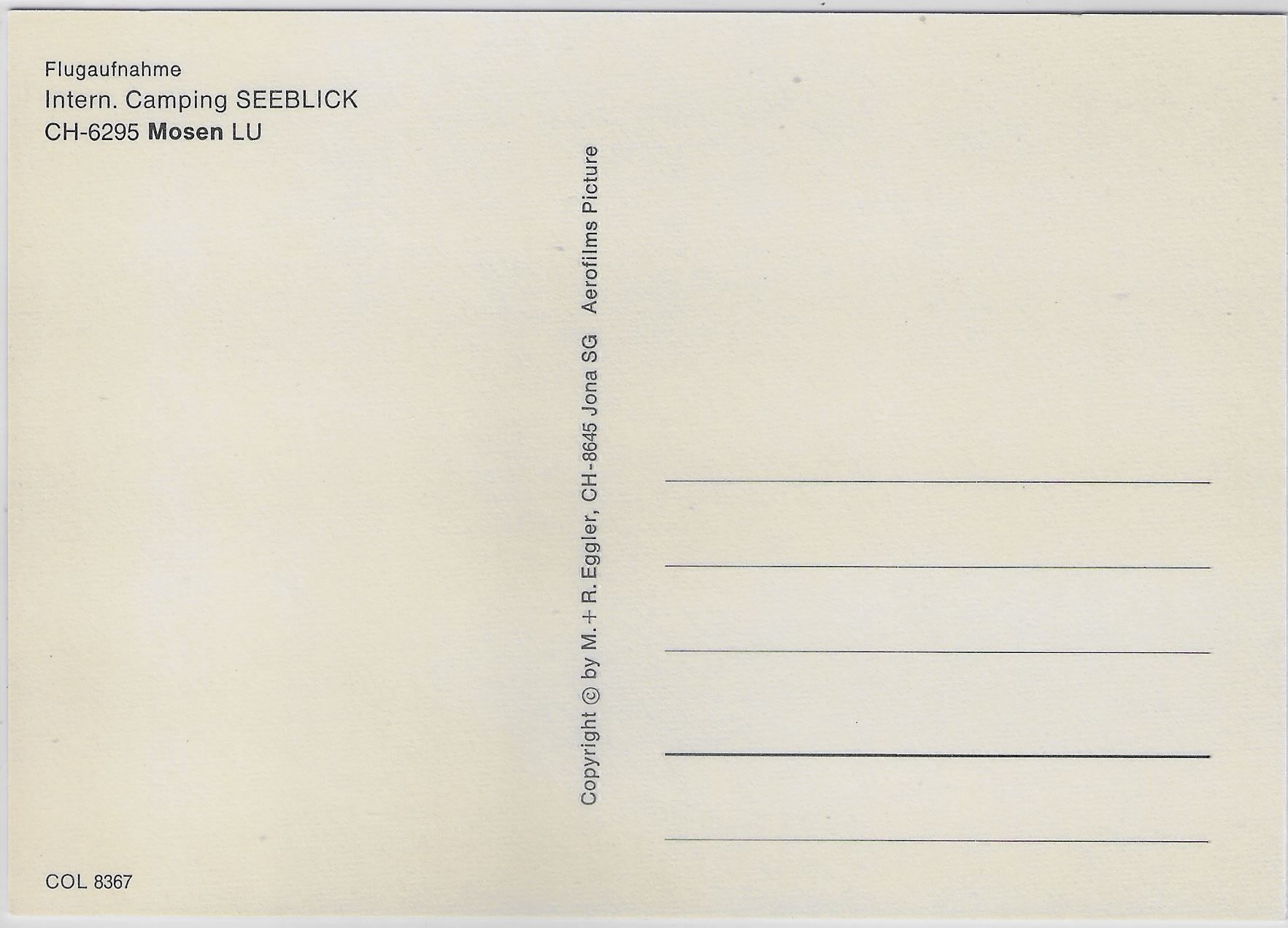 Cartoline postali: Flugaufnahme Intern. Camping Seeblick – Antico da Ettingen venduto da Kartenplanet 1