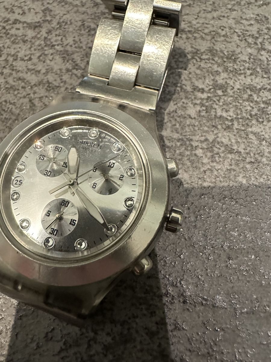 Swatch Orologi: FULL BLOODED SILVER  Swatch Irony Diaphane Chrono – Usato da Altendorf venduto da Quietwater 5