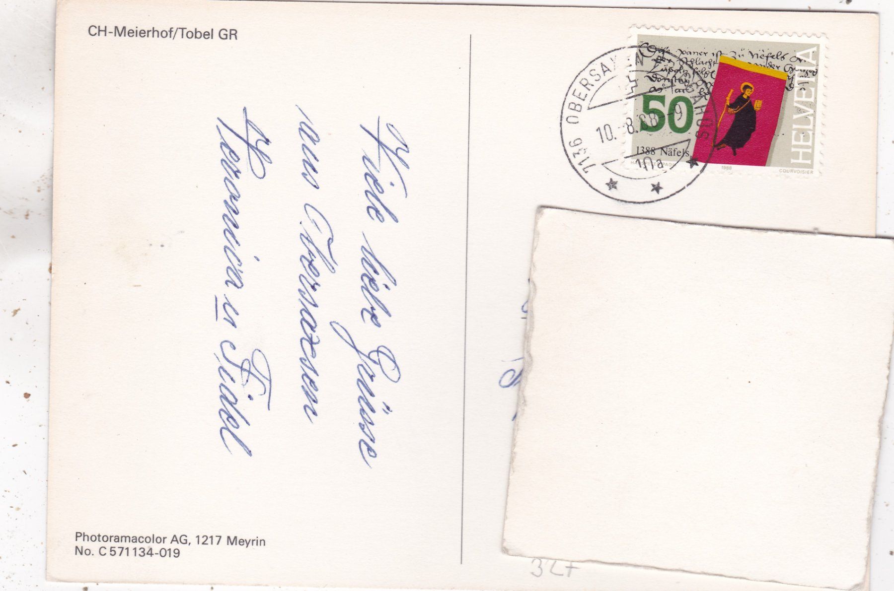 Cartes postales: Meierhof Tobel GR 1988 – D'occasion à Herisau par Lisegrat2008 1