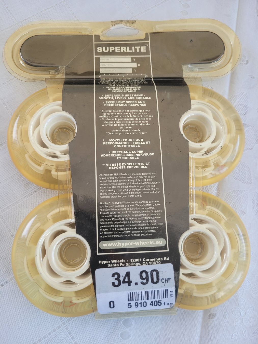 Pattini in linea & Pattini a rotelle: OVP HYPER Wheels Superlite Rollerblade PORTO NUR 3.40! – Nuovo e nell'imballaggio originale da Buttikon SZ venduto da Renco 2