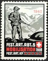 Soldatenmarke 2.WK, Festungs Art Abt 5, Aufdr, Wi Art 54