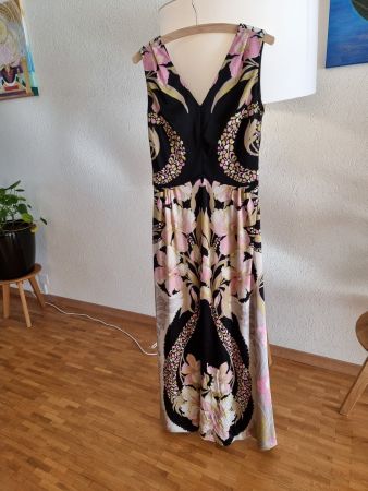 Robe longue fleurie vintage cocktail taille 40