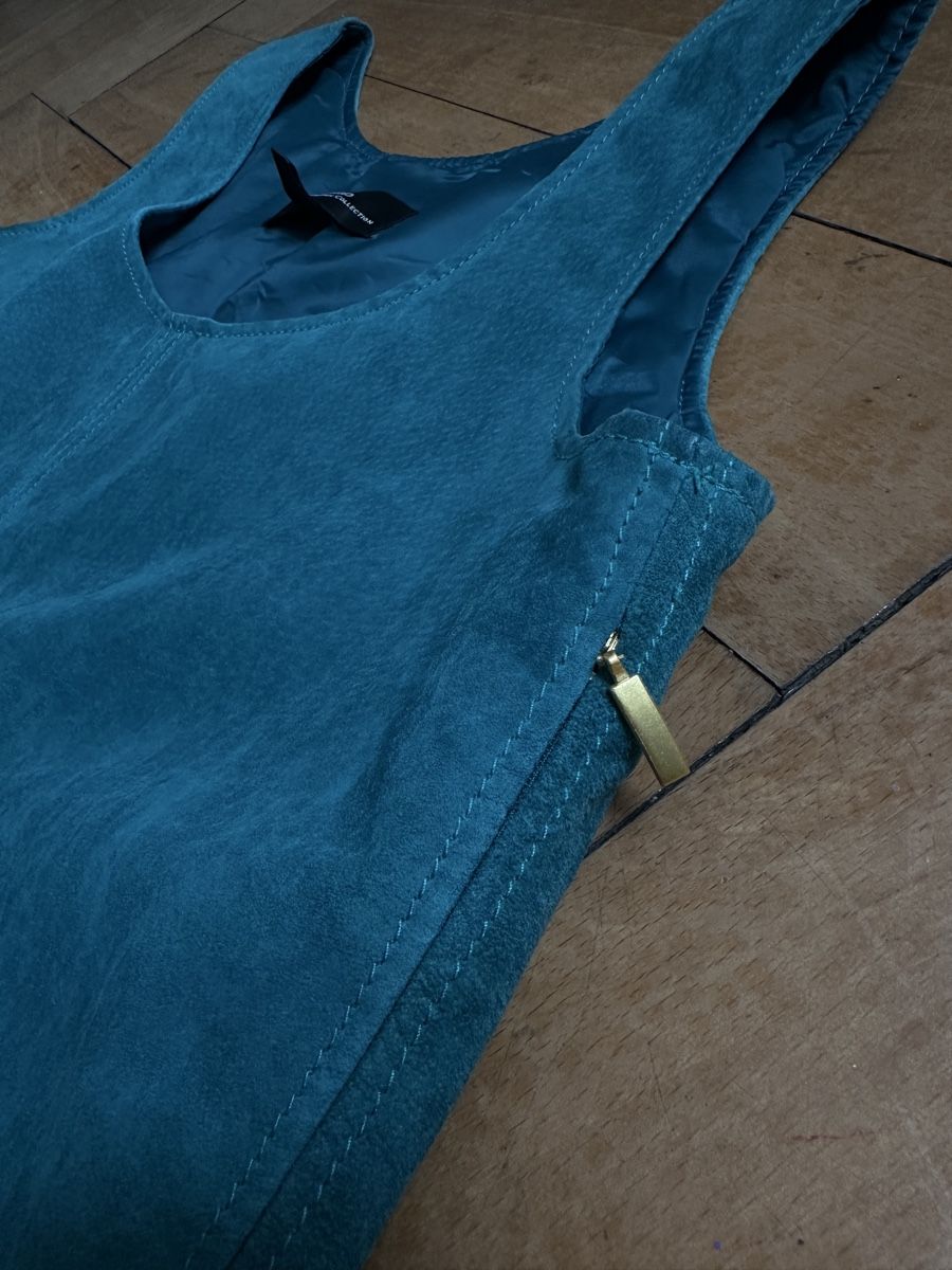 Mango Vestiti: Mango Kleid Echtleder türkis Grösse M  – Usato da Luzern venduto da w.welihodska 2