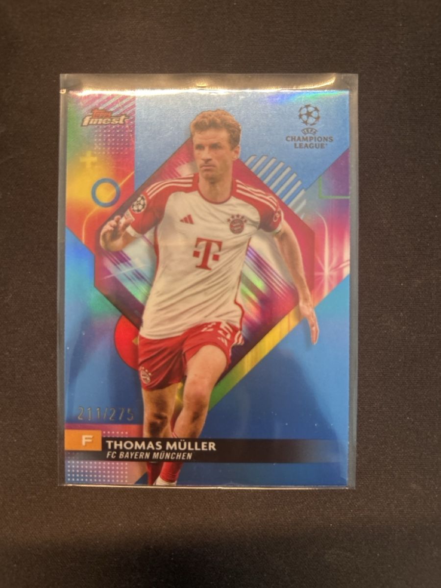 Topps Carte collezionabili: Topps finest Thomas Müller /275 light Blue  – Usato da Greppen venduto da hcv_cc2r