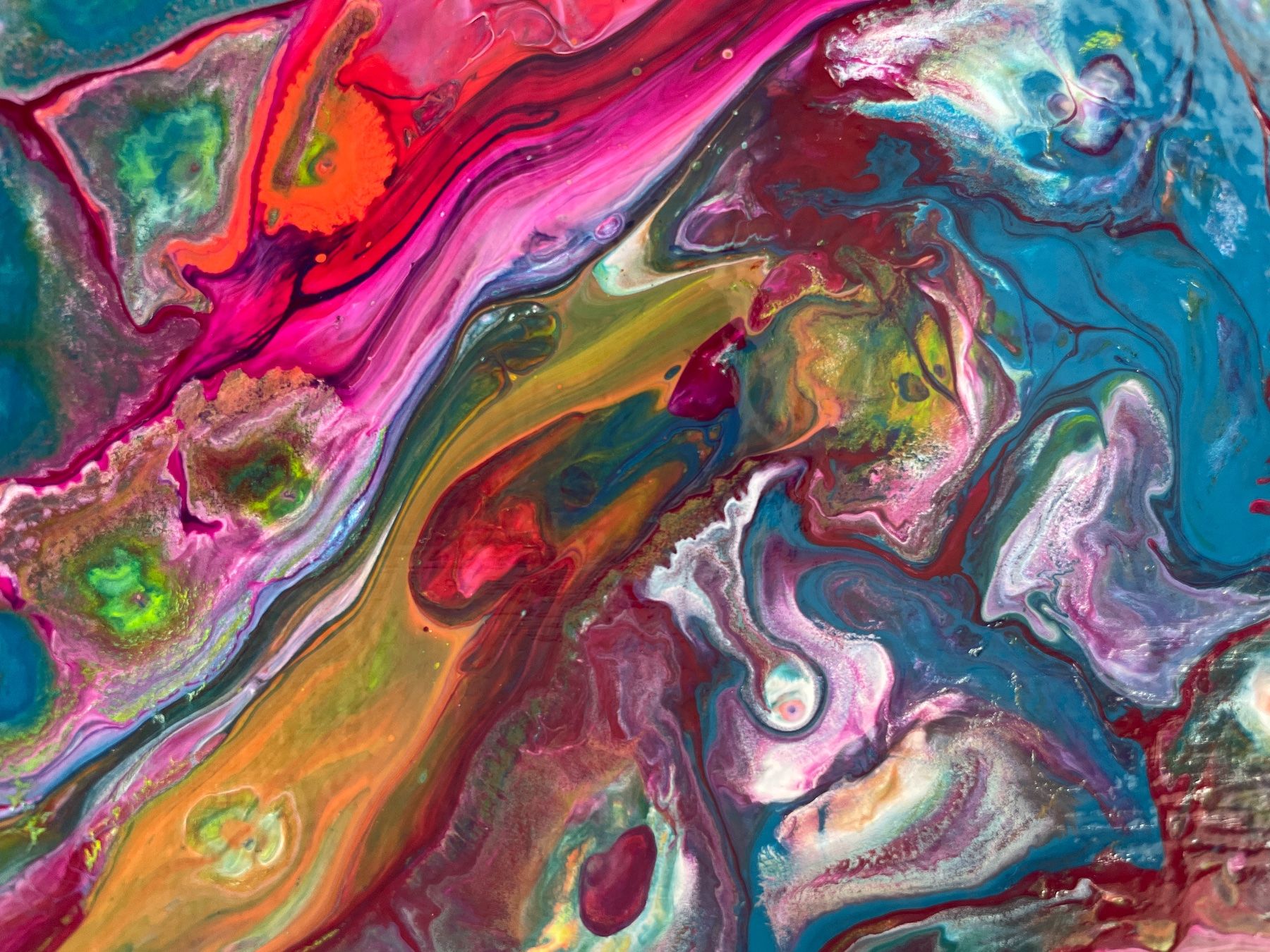 Tableaux: Abstraktes Acrylgemälde 30x40cm – Neuf (Voir description) à Hochdorf par Jasminurschel 3