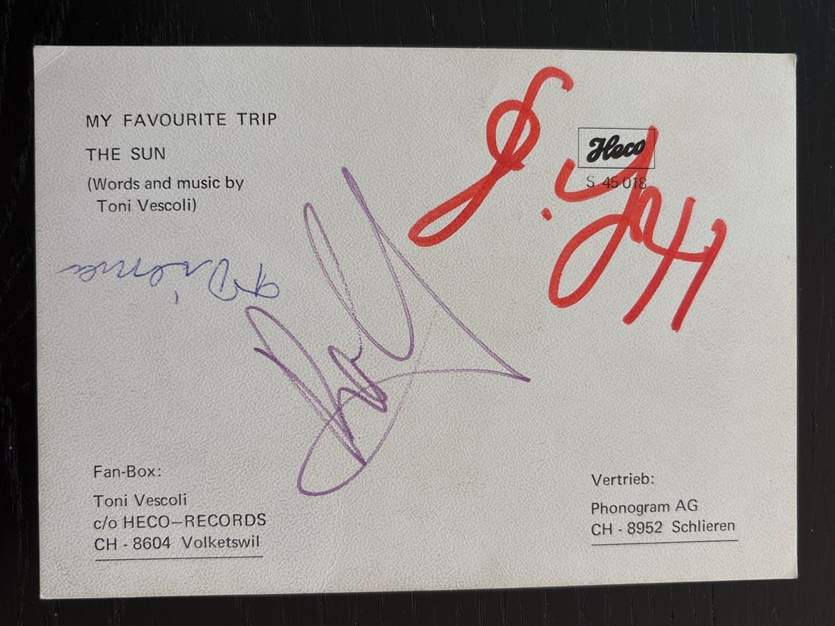 Autografi: Autogrammkarte Toni Vescoli handsigniert – Usato da Uetendorf venduto da hoisle 1
