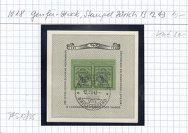 W18 Genfer-Block, Stempel Zürich 13.12.1943