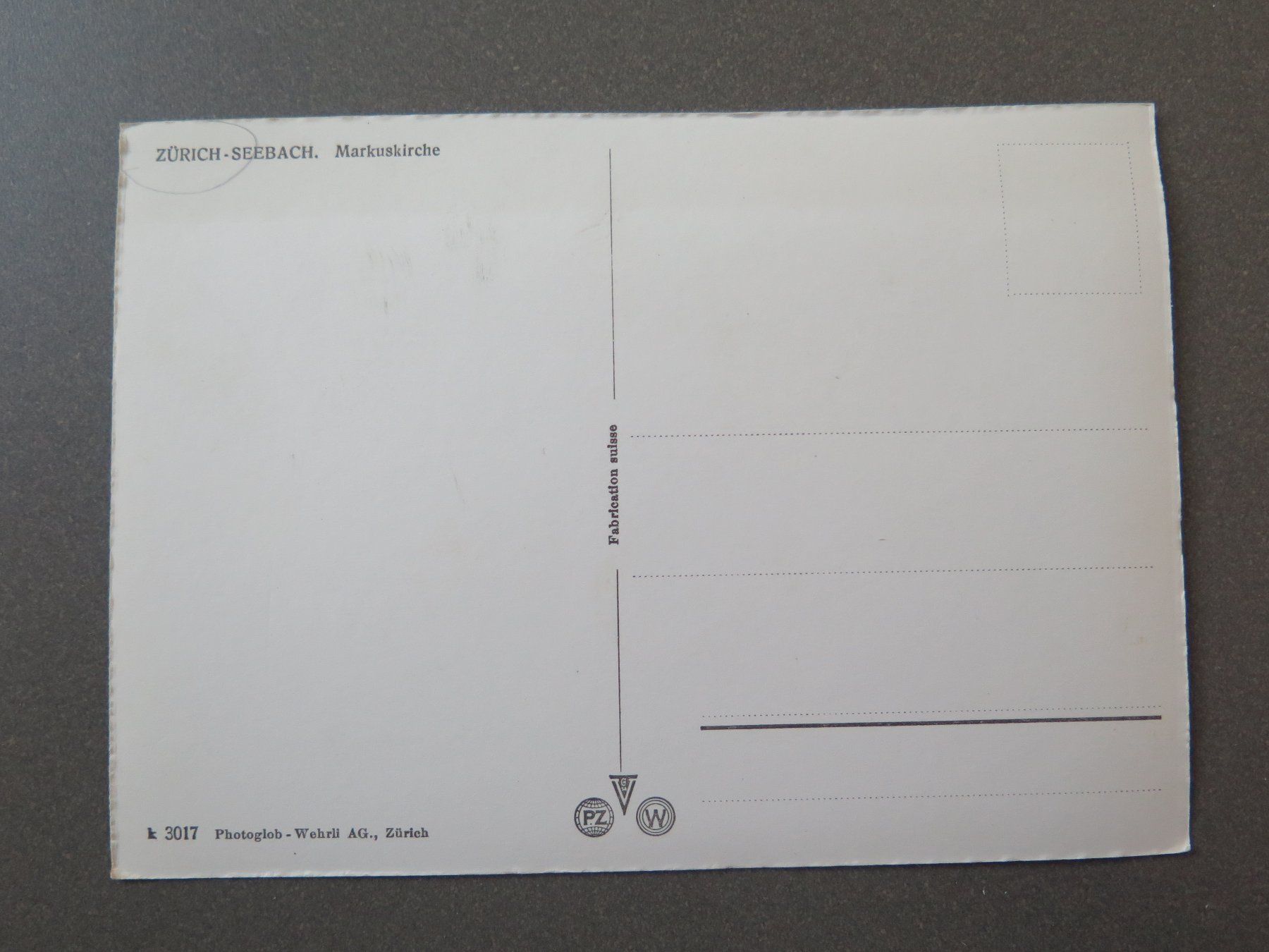 Cartes postales: ZÜRICH-SEEBACH - MARKUSKIRCHE – D'occasion à Wittenbach par lipasal 1