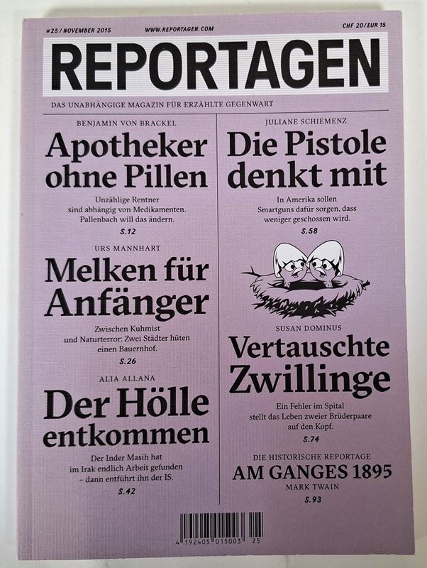 Riviste & Magazine: REPORTAGEN Nr. 25 November 2015 – Usato da Wil SG venduto da Restwert_Wil