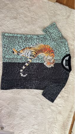 DOLCE & GABBANA Tiger & Leopard Print T-Shirt Gr. XL