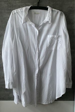 Weisse Oversize Bluse