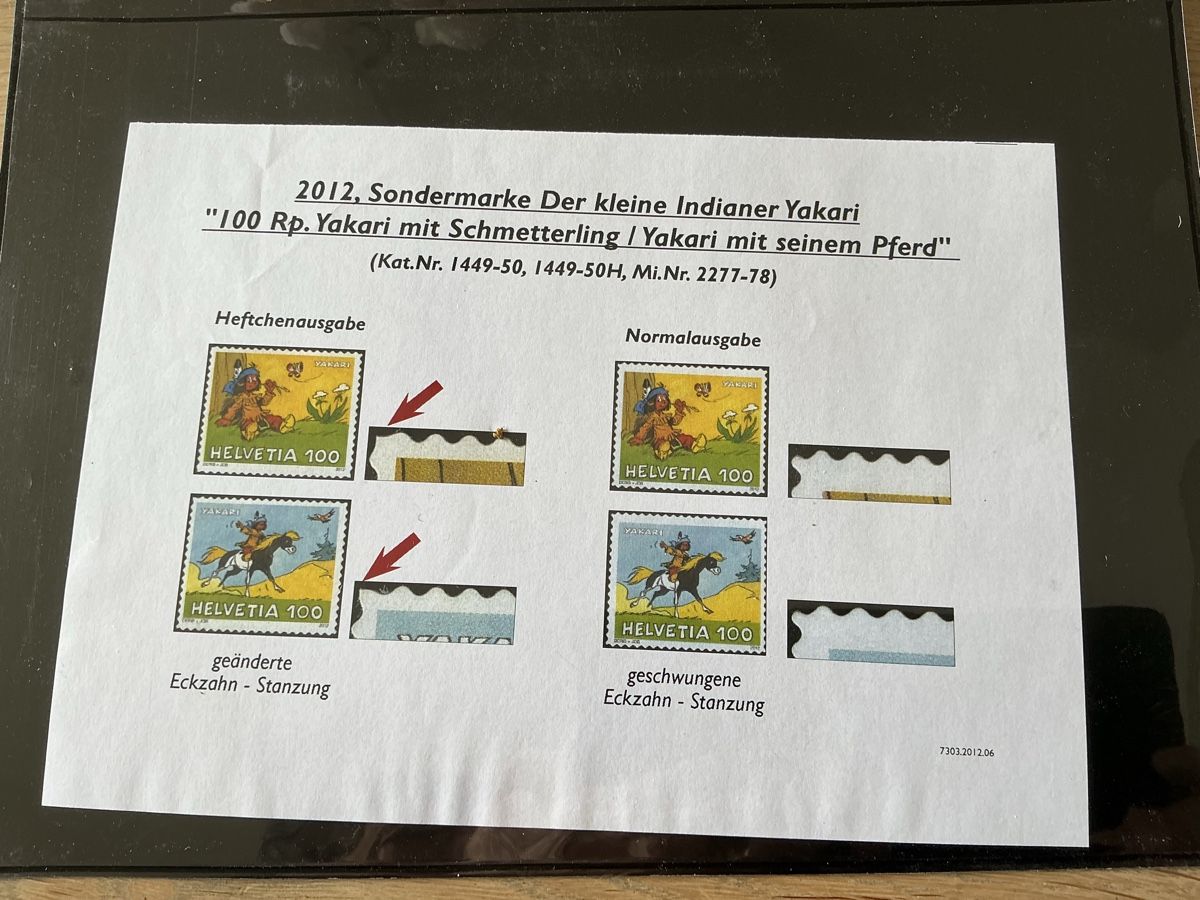 Tutti i francobolli: Schweizer Briefmarken-Sammlung Yakari, Abart – Usato da Hedingen venduto da Juniswiss 1