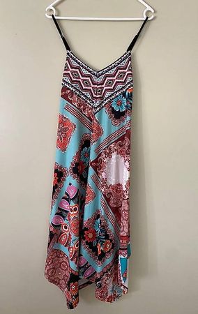 Sommer-Kleid mit Print, von BodyFlirt, mehrfarbig, Gr. 40/42