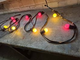 Girlande 230V mit 10 Lampen E27, Länge 12m, von Steffen