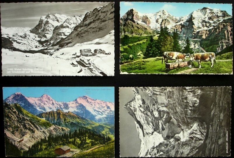 Cartoline postali: 4 Ansichtskarten GRINDELWALD – Usato da Jona venduto da philajona