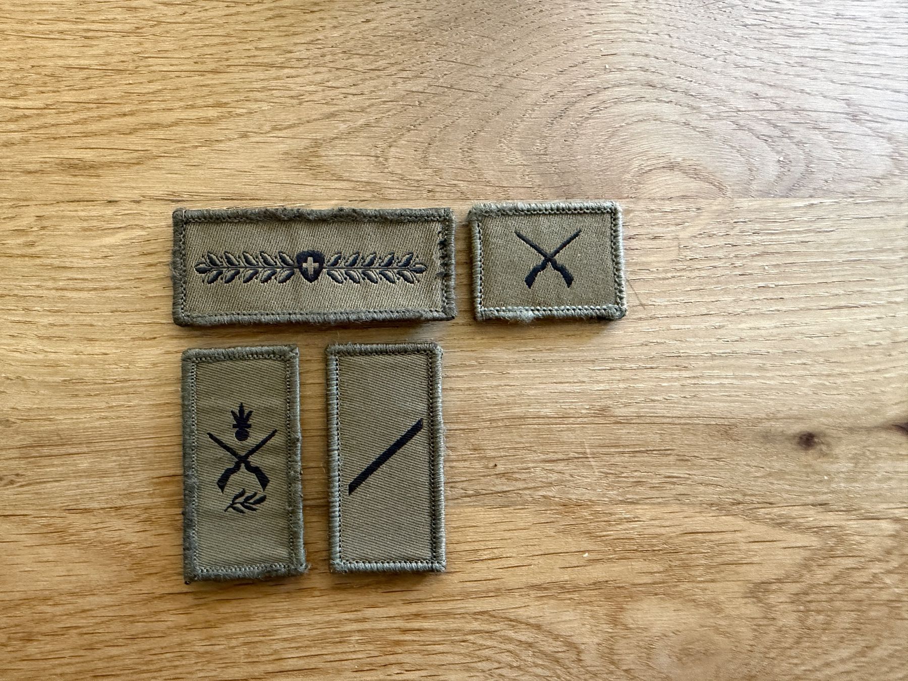 Schweizer Armee Uniformi: Diverse Abzeichen Schweizer Armee – Usato da Riehen venduto da Oberloescher