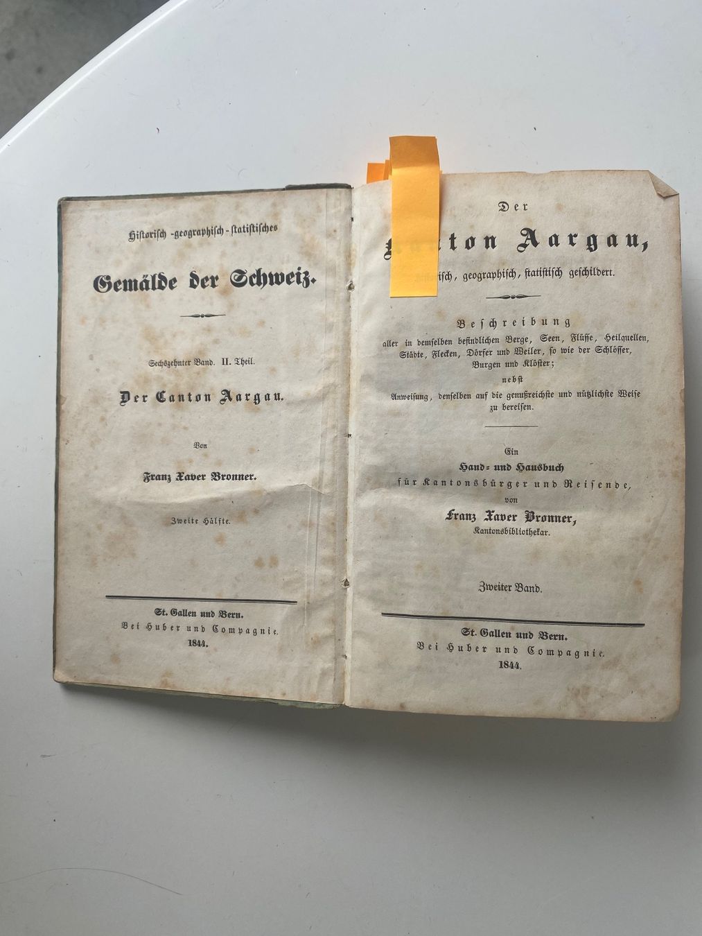 Libri: 1844 Geschichtsbuch Gemeinden Kt. Aargau – Usato da Langendorf venduto da Antik-Samariter 1