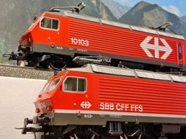 2 x 14178 __ SBB E-Lokomotive Re 4/4 _ 10103 & 10104 _ AC H0