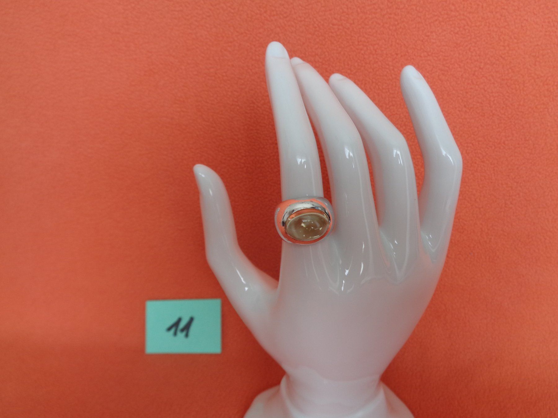 Ringe: Silberring mit Glasstein - Sterling Silber 925 Grösse 50 – Neu (gemäss Beschreibung) aus Chur von omonia